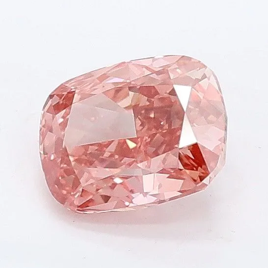 1ct CUSHION Fancy Vivid Pink VVS2 Coloured Lab diamond