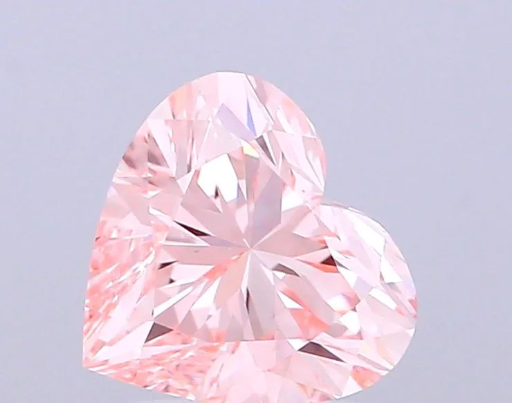 1.76ct HEART Fancy Intense Pink VVS2 Coloured Lab diamond