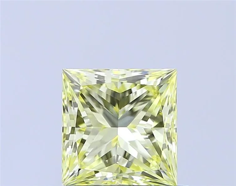 1.01ct PRINCESS Fancy Yellow VS2 Coloured Lab diamond
