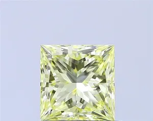 1.01ct PRINCESS Fancy Yellow VS2 Coloured Lab diamond