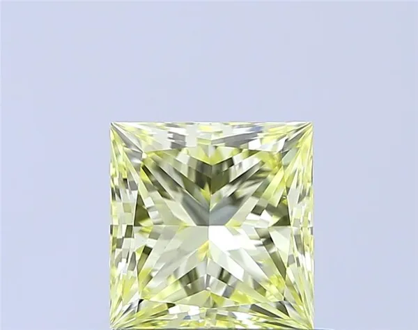 1.01ct PRINCESS Fancy Yellow VS2 Coloured Lab diamond