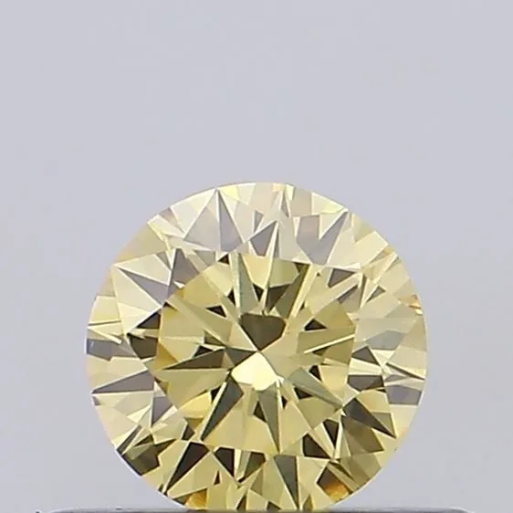 0.31ct ROUND Fancy Intense Yellow VVS2 Coloured Lab diamond
