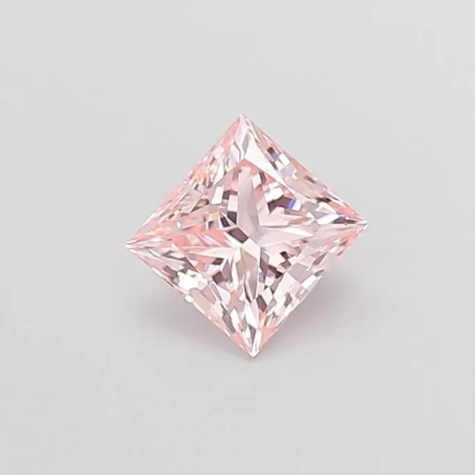 1.00ct PRINCESS Fancy Intense Pink VVS2 Coloured Lab diamond