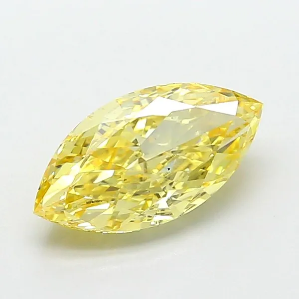 2.01ct MARQUISE Fancy Intense Yellow VS2 Coloured Lab diamond