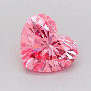 1.01ct HEART Fancy Vivid Pink VVS2 Coloured Lab diamond