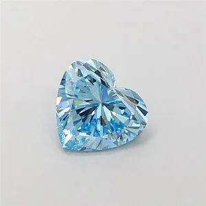 1.01ct HEART Fancy Vivid Blue VS2 Coloured Lab diamond