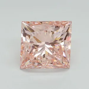 4.38ct PRINCESS Fancy Intense Pink VS1 Coloured Lab diamond