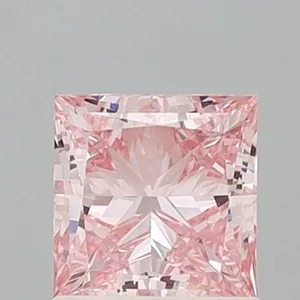 1.21ct PRINCESS Fancy Intense Pink VS1 Coloured Lab diamond