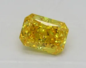 1.04ct RADIANT Fancy Vivid Yellow VVS2 Coloured Lab diamond