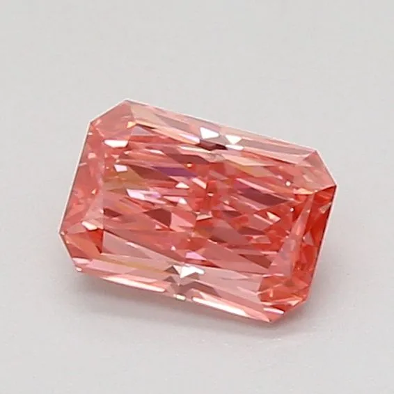 0.79ct RADIANT Fancy Vivid Pink VS1 Coloured Lab diamond