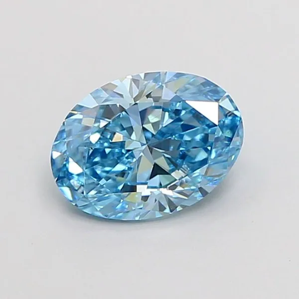 1ct OVAL Fancy Vivid Blue VS1 Coloured Lab diamond