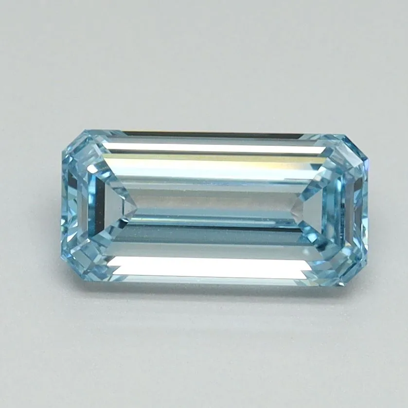 1.02ct EMERALD Fancy Intense Blue VVS2 Coloured Lab diamond