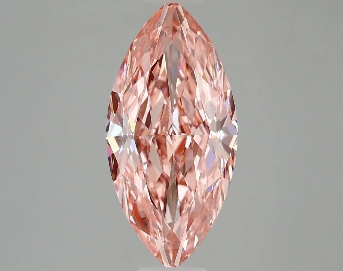2.63ct MARQUISE Fancy Vivid Pink VVS2 Coloured Lab diamond