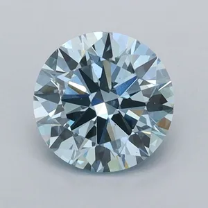 0.99ct ROUND Fancy Vivid Blue VS1 Coloured Lab diamond