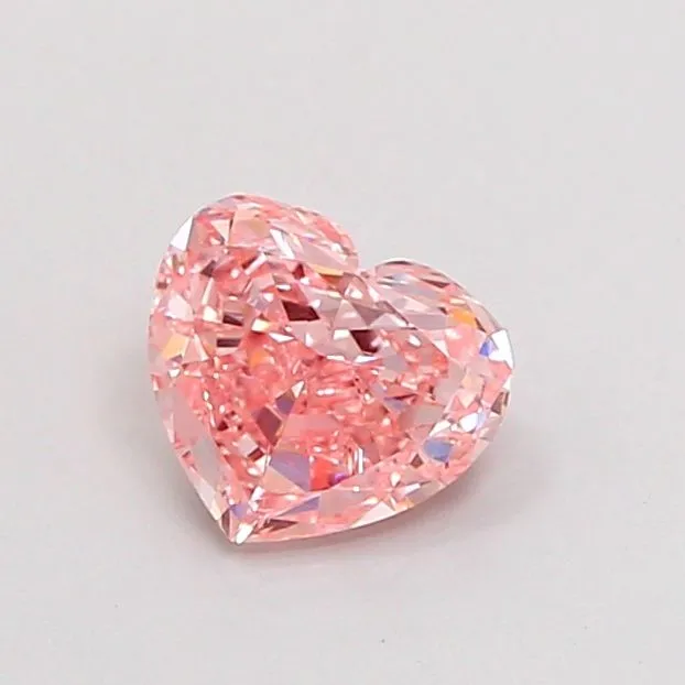 0.81ct HEART Fancy Vivid Pink VS2 Coloured Lab diamond