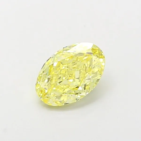 1.08ct OVAL Fancy Intense Yellow VS1 Coloured Lab diamond
