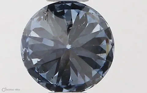0.5ct ROUND Fancy Vivid Blue SI2 Coloured Lab diamond
