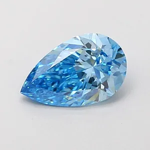 0.91ct PEAR Fancy Vivid Blue VVS2 Coloured Lab diamond