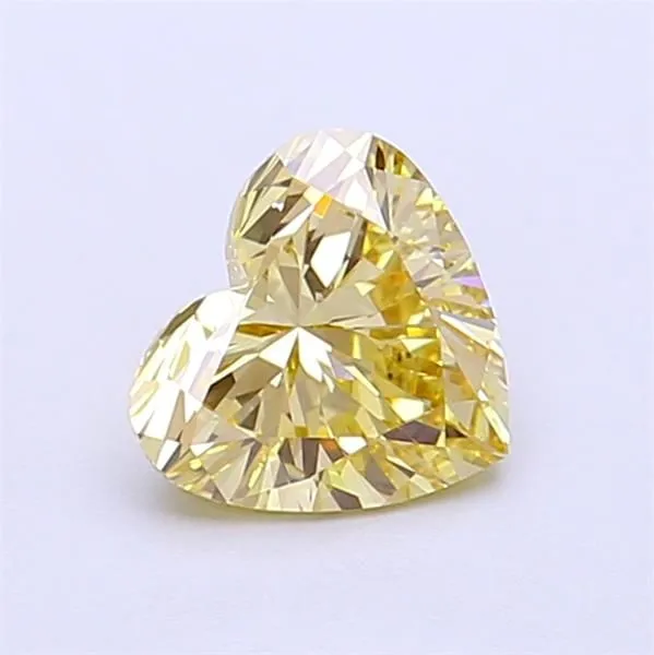0.87ct HEART Fancy Yellow VVS2 Coloured Lab diamond