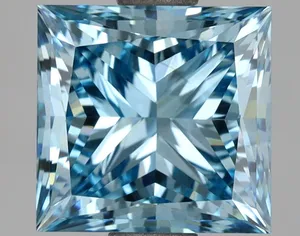 3.33ct PRINCESS Fancy Intense Blue VS2 Coloured Lab diamond