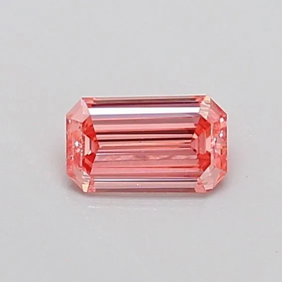 0.30ct EMERALD Fancy Vivid Pink VS2 Coloured Lab diamond