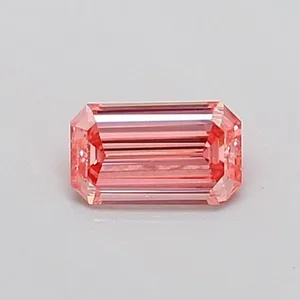 0.3ct EMERALD Fancy Vivid Pink VS2 Coloured Lab diamond