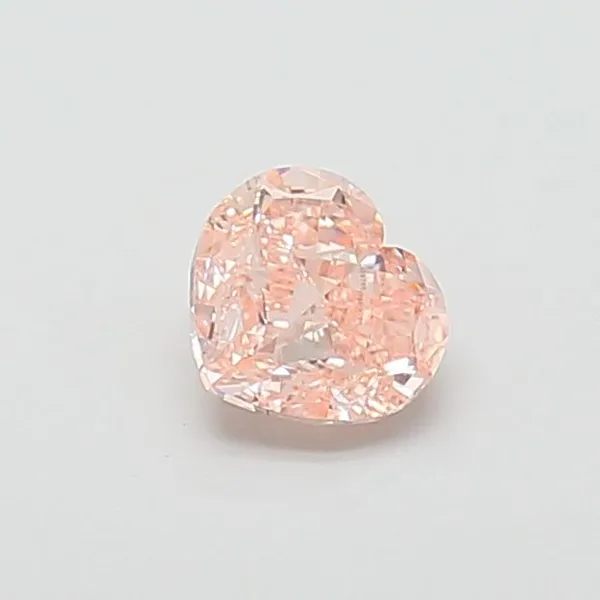 1.01ct HEART Fancy Orangey Pink VS1 Coloured Lab diamond