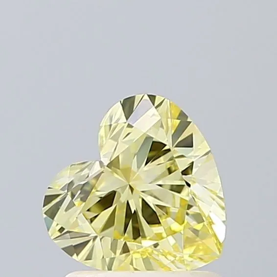 1.01ct HEART Fancy Intense Yellow VS1 Coloured Lab diamond