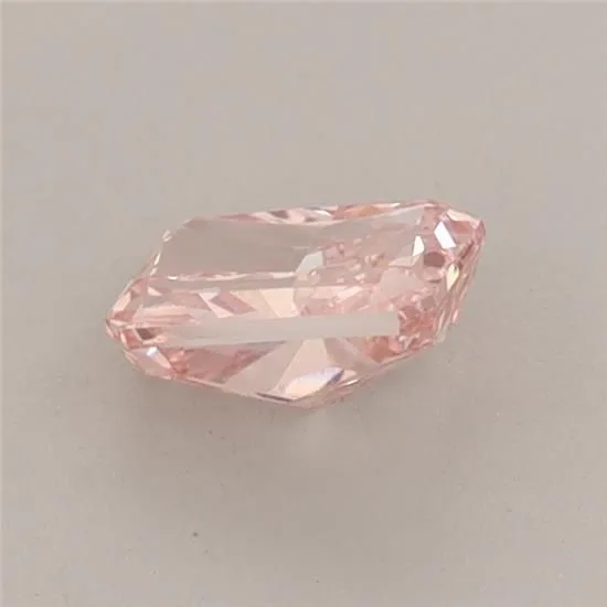 0.6ct RADIANT Fancy Vivid Pink VVS2 Coloured Lab diamond