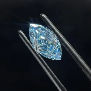 1.54ct MARQUISE Fancy Vivid Blue VS1 Coloured Lab diamond
