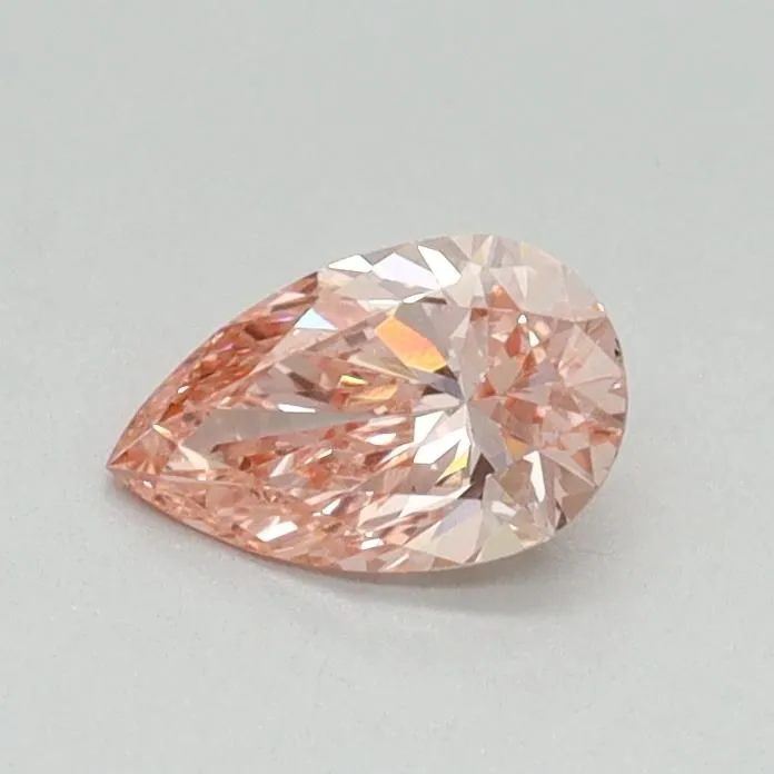 0.40ct PEAR Fancy Vivid Pink VS2 Coloured Lab diamond
