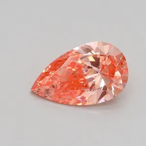 0.57ct PEAR Fancy Vivid Pink SI1 Coloured Lab diamond