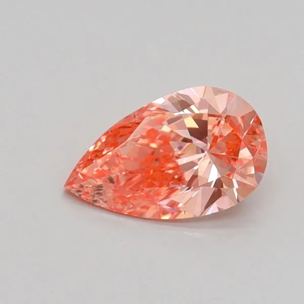 0.57ct PEAR Fancy Vivid Pink SI1 Coloured Lab diamond