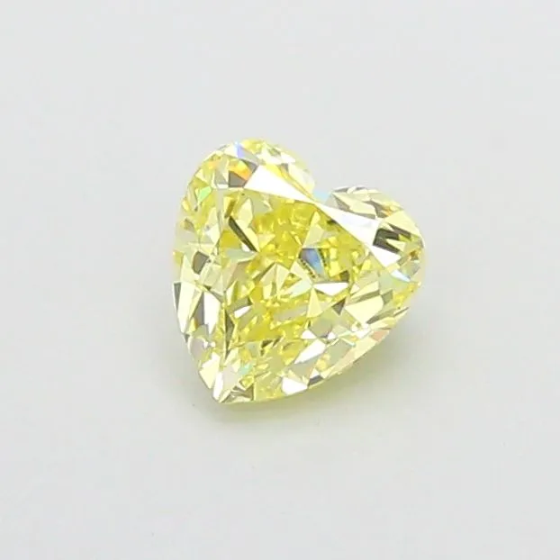 1.01ct HEART Fancy Yellow VS1 Coloured Lab diamond