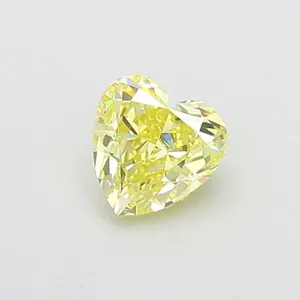 1.01ct HEART Fancy Yellow VS1 Coloured Lab diamond