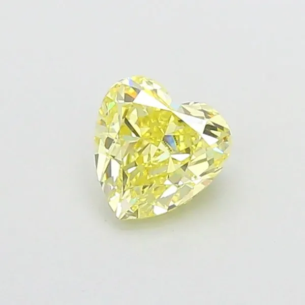 1.01ct HEART Fancy Yellow VS1 Coloured Lab diamond