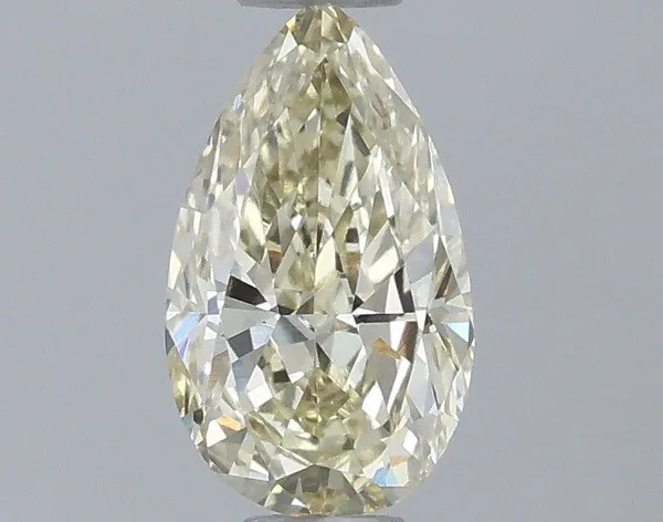 0.55ct PEAR Fancy Light Yellow VVS2 Coloured Lab diamond