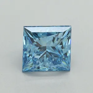 1.72ct PRINCESS Fancy Vivid Blue VS1 Coloured Lab diamond