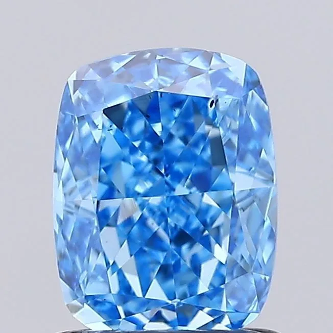 0.95ct CUSHION Fancy Vivid Blue VS2 Coloured Lab diamond