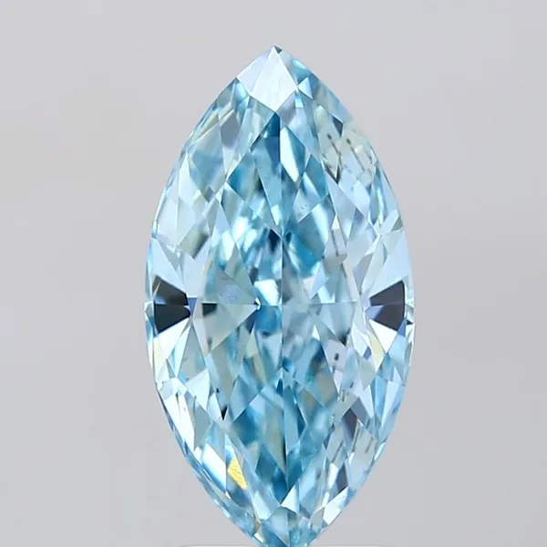 3ct MARQUISE Fancy Vivid Greenish Blue VS1 Coloured Lab diamond