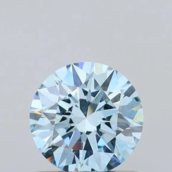 0.72ct ROUND Fancy Intense Blue VVS2 Coloured Lab diamond
