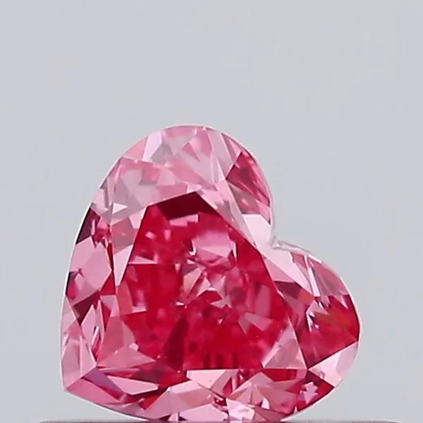 0.43ct HEART Fancy Vivid Pink VVS2 Coloured Lab diamond