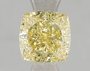 1.01ct CUSHION Fancy Vivid Yellow VS2 Coloured Lab diamond