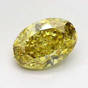1.04ct OVAL Fancy Intense Yellow VVS1 Coloured Lab diamond