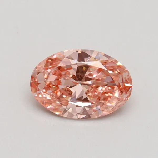 0.61ct OVAL Fancy Intense Pink VS2 Coloured Lab diamond