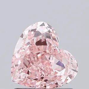1.02ct HEART Fancy Vivid Pink VS1 Coloured Lab diamond