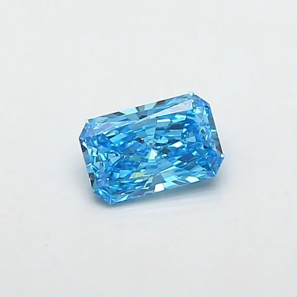 0.47ct RADIANT Fancy Vivid Blue VVS2 Coloured Lab diamond