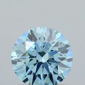 0.51ct ROUND Fancy Vivid Blue VVS2 Coloured Lab diamond