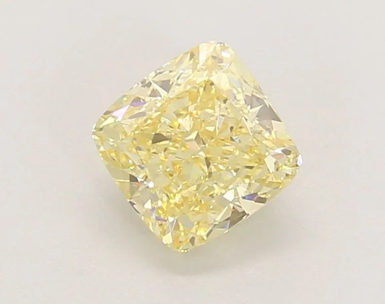1.07ct CUSHION Fancy Yellow VS1 Coloured Lab diamond