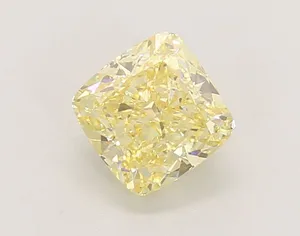 1.07ct CUSHION Fancy Yellow VS1 Coloured Lab diamond